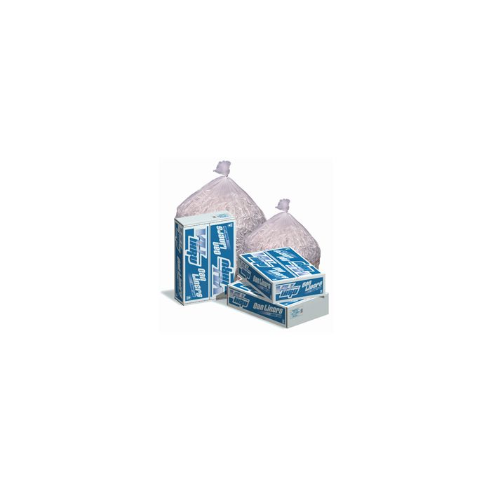 Pitt Plastics P4015C Vu-Thru Clear Can Liners - 33 x 39 - 33 Gallon Capacity - Medium Duty - .5 Mil - 250 per case - Flat Pack