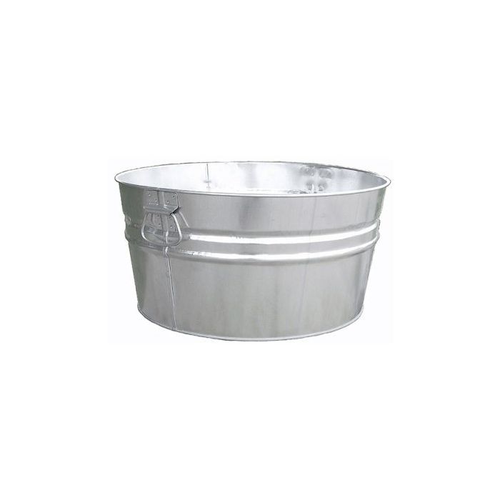 Witt Industries W14300 Galvanized Steel Tub - 1 Case of 6 - 19 Gallon Capacity - 24.25" Dia. x 11" H