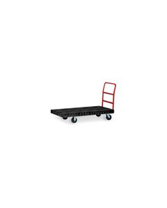 Rubbermaid 4436 Standard Platform Truck, 6" dia x 2" wide Rubber Casters, Crossbar Handle - 48" L x 24" W - 1000 lb capacity