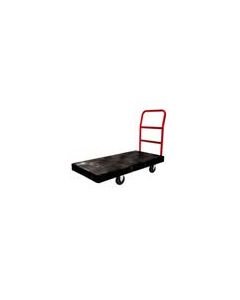 Rubbermaid 4441 Heavy-Duty Platform Truck, 8" dia x 2" wide Polyolefin Casters, Crossbar Handle - 48" L x 24" W - 2000 lb capacity