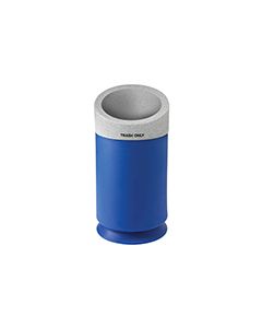 Commercial Zone 7532444099 Galaxy Collection Recycling Receptacle with "Trash Only" Lid - 35 Gallon Capacity - 21 1/2" Dia. x 42 1/2" H - Blue Base with Comet Gray Top