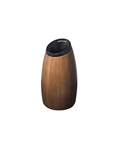 Commercial Zone 75624199 Garden Series Cypress Recycling Waste Receptacle - 15 Gallon Capacity - 21" Dia. x 38" H - Walnut in Color