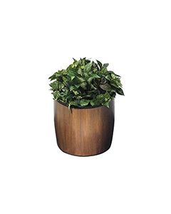 Commercial Zone 756341 Garden Series Elmwood Planter - 21" Dia. x 23" H - Walnut in Color