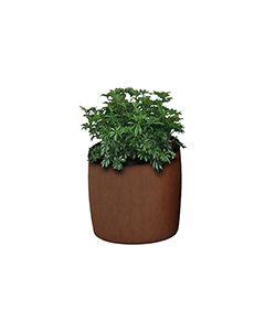 Commercial Zone 756345 Garden Series Elmwood Planter - 21" Dia. x 23" H - Espresso in Color