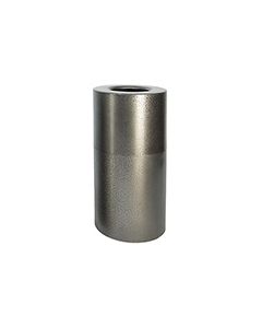 Witt Industries AL18-SVN Stadium Series Aluminum Open Top Trash Can - 24 Gallon Capacity - 15" Dia. x 30.5" H - Silver Vein in Color