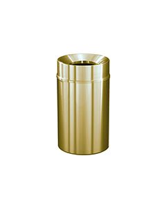 Glaro F2035BE Atlantis "All-Weather" Collection Funnel Top Receptacle - 33 Gallon Capacity - 20" Dia. x 35" H - Satin Brass