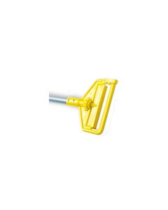 Rubbermaid H125 Invader Side Gate Wet Mop Handle, Large Yellow Plastic Head, Gray Aluminum Handle - 54" Length