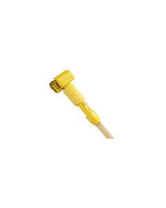 Rubbermaid H215 Gripper Clamp Style Wet Mop Handle, Plastic Yellow Head, Hardwood Handle - 54" in Length