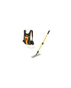 Rubbermaid Q979 Flow Flat Mop Finish Kit - 56" L x 9.75" W x 3.75" H - 1.5 Gallon Capacity