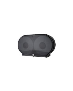 Palmer Fixture RD0027-02 9" Twin Jumbo Tissue Dispenser with 3 3/8" Core Only , 3 lbs- Black Translucent in Color