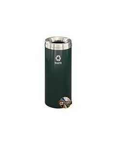 Glaro W1232 "RecyclePro 1" Receptacle with Large Round Opening - 12 Gallon Capacity - 12" Dia. x 31" H - Assorted Colors