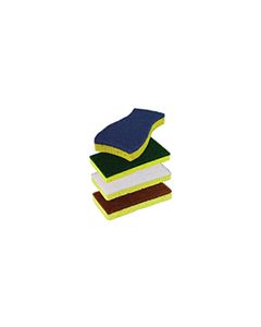 Glit/Microtron 20908 Contour Sponge N Scrubber Scrubbing Sponges - 5 3/4" x 3 1/2" x 3/4" - 1 case of 20